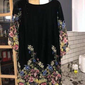 Floral black dress
